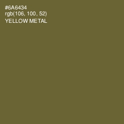 #6A6434 - Yellow Metal Color Image